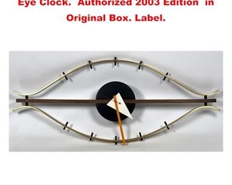 Lot 1506 George Nelson for VITRA MUSEUM Eye Clock. Authorized 2003 Edition in Original Box. Label. 