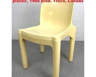 Lot 1511 Giovanni Maur, Treco Chair, tan plastic, 1968 prod. Treco, Canada