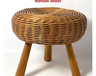 Lot 1521 Tony Paul Style Wicker Rattan Stool