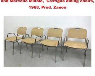 Lot 1523 4 dining chairs Achille Castiglione and Marcello Minale, Castiglia dining chairs, 1968, Prod. Zanoo