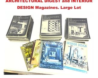 Lot 1554 Vintage Mid Century ARCHITECTURAL DIGEST and INTERIOR DESIGN Magazines. Large Lot