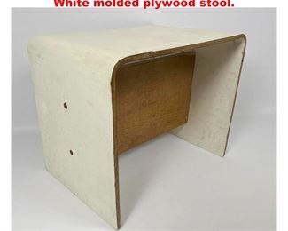Lot 1559 Pierre Guariche for Negroni SA White molded plywood stool. 