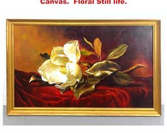 Lot 1567 Large Decorative Painting on Canvas. Floral Still life. 