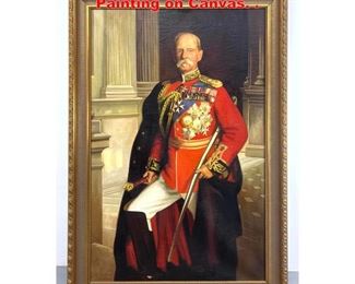 Lot 1568 Extra Large Military Portrait Painting on Canvas. . 