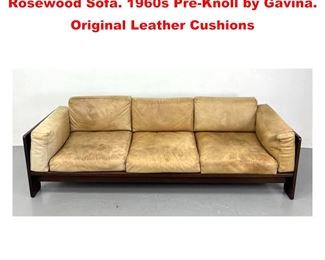 Lot 1604 Tobia Scarpa Bastiano Modernist Rosewood Sofa. 1960s PreKnoll by Gavina. Original Leather Cushions
