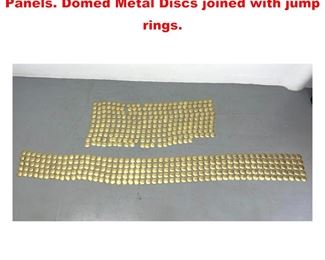 Lot 1623 Paco Rabanne style Chain Link Panels. Domed Metal Discs joined with jump rings. 
