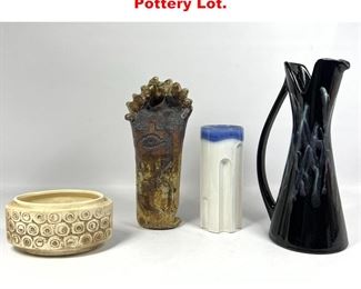 Lot 1636 4pc Mid Century Modern Pottery Lot. 