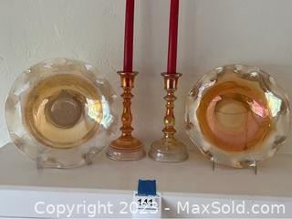 wvintage carnival glass bowls and more1411 t