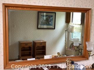 wlarge wood framed wall mirror2781 t