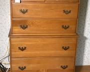 wvintage solid maple tall dresser2871 t