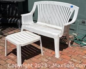 wplastic outdoor bench seat side table3171 t