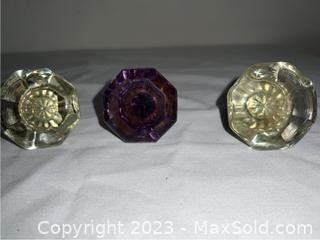 wpurple and clear doorknobs2121 t