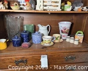 wmixed lot of ceramic and glassware1801 t