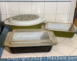 wvintage pyrex bakeware1851 t