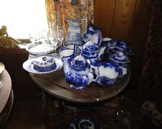 Blue and white Staffordshire and more