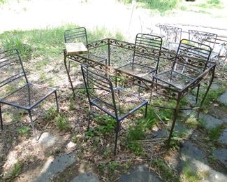 Iron patio furniture