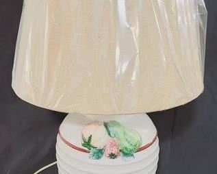 21 - Chelsea House 29" tall fruit adorned lamp
