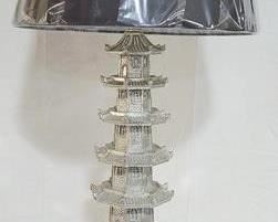 26 - Chelsea House 38" tall pagoda lamp
