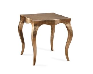 41 - Alden Parkes Chantal light bronze leaf table 26.5 x 26.5 x 26.5

