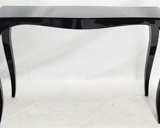 56 - Alden Parkes Chantal black lacquer console table 34 x 52 x 16

