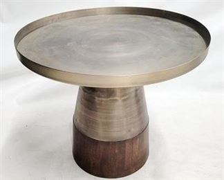 116 - Union Home metal & wood accent table 18.5 x 22
