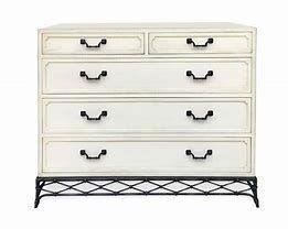 121 - Alden Parkes Bamboo 2 over 3 drawer chest 34 x 42 x 20
