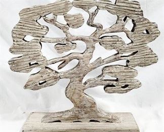 122 - Chelsea House wooden bonsai sculpture repaired 20.5 x 21.5
