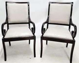 132 - Pair Alden Parkes Helene arm chairs 39 x 20 x 24
