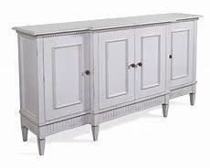 146 - Alden Parkes Elliott buffet in white, 4 door 39 x 77.5 x 18.5
