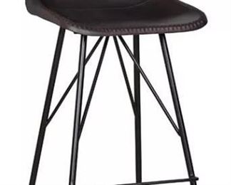 151 - Union Home leather seat barstool 39 x 18 x 15 small stain loss spot on seat
