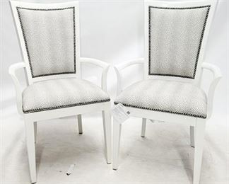 153 - Pair Alden Parkes Couture arm chairs 40 x 24.25 x 24.25
