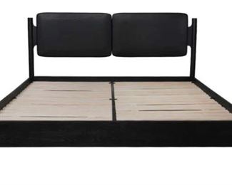 157 - Union Home Daniel king size bed in black NOTE* this is a stock photo, we do not have screws to attach rails or slat base we have headboard, footboard & rails ONLY 47 x 83.5 x 85.5
