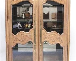 193 - Ornately carved double door large cabinet 83 x 58 x 19
