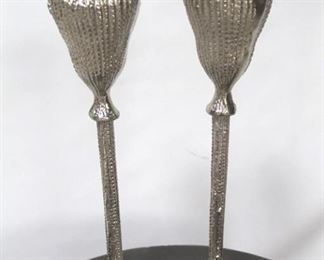 994 - Chelsea House pair 15" metal candle holders
