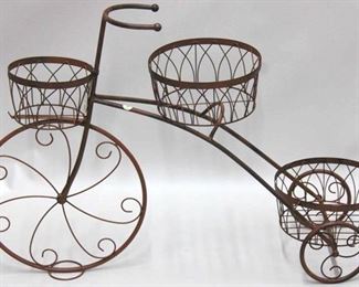 1142 - Metal tricycle plant stand by Three Hands 32.5 x 10.5 x 23.5
