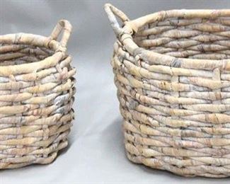 1143 - 2 Storage baskets by Three Hands 24 x 20 x 20
