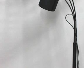 1144 - Union Home black arc 3 lite floor lamp - 69"
