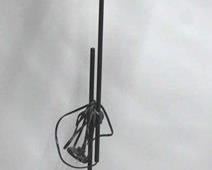 1146 - Union Home Nova 67" floor lamp, caned shade 67 tall
