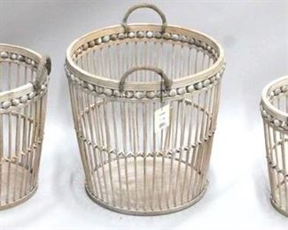 1151 - Set of 3 nesting baskets by Three Hands 14 x 14 x 15 largest
