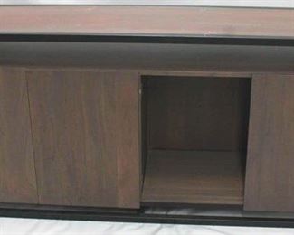 1156 - Union Home metal frame console - AS IS Missing door, no shelf supports 32.75 x 69.75 x 16.75
