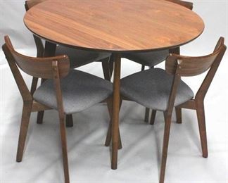 1175 - Contemporary modernist design 5 pc dinette set Table 30.5 x 41
