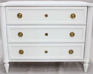1356 - Somerset Bay 3 drawer Avingnon white chest 35.25 x 44 x 20
