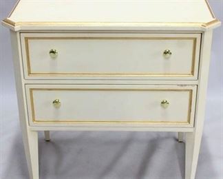 1363 - Modern History 2 drawer stand damage to lower drawer top 32 x 31 x 19.5
