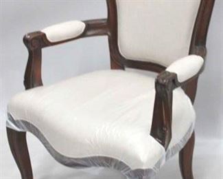 1372 - Alden Parkes mahogany carved arm chair 43 x 25 x 21
