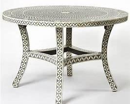 1388 - Butler Specialty Ameial bone inlaid dining table 30 x 48
