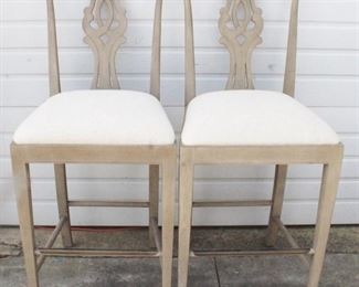 1759 - Alden Parkes Pair of Bar Chairs 19" x 21" x 48"
