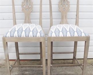1774 - Alden Parkes Pair of Bar Chairs 21" x 20" x 48"
