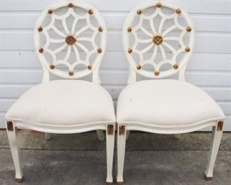 1780 - Alden Parkes Pair of Chairs 23" x 21" x 38"
