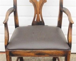 1792 - Alden Parkes Chippendale Arm Chair 24" x 18" x 40"
