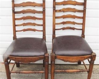 1796 - Alden Parkes Pair of Chairs 20" x 20" x 43.5"
